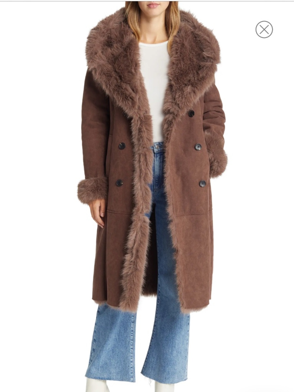 Avec Les filles faux sherpa coat size 12